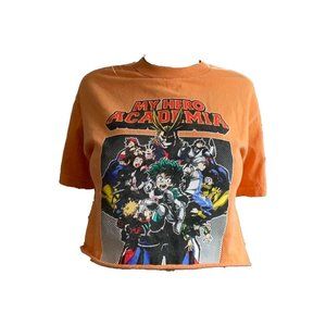Forever 21 Boku no hero BNHA MHA Orange crop top Collab